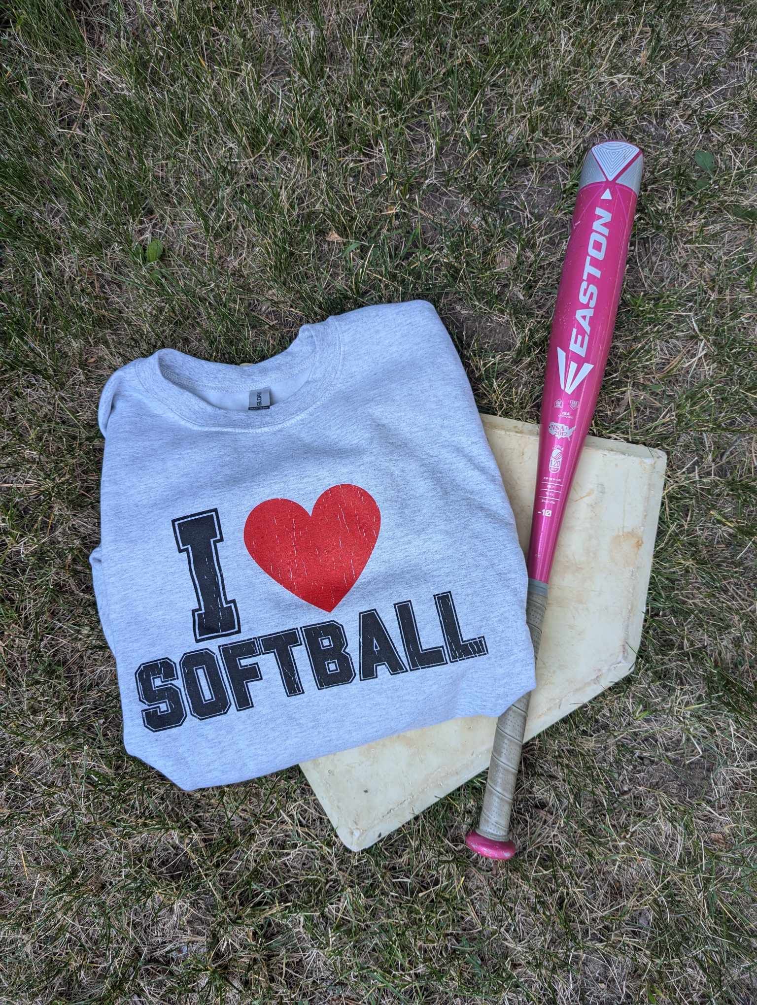 I <3 Softball Graphic Crew