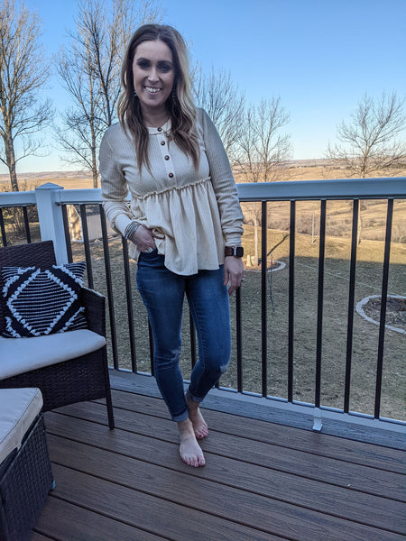 Ivory waffle knit 25% OFF!!!